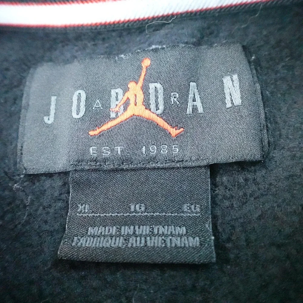 Jordan Sweatshirt Mens XL Black Logo Crewneck Pullover Fleece Jumpman Basketball